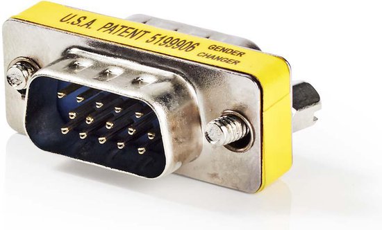 Nedis VGA-Adapter - VGA Male - VGA Male - Vernikkeld - Recht - Metaal - Metaal - Polybag - afbeelding 4