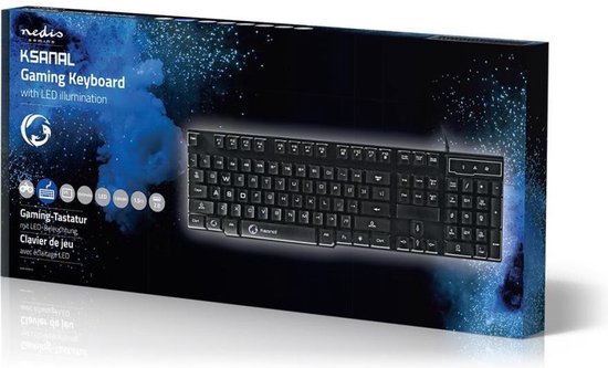 Nedis Bedraad Gaming Toetsenbord - USB 2.0 - Membrane Toetsen - LED - US internationaal - US Internationaal - USB Gevoed - Lengte stroomkabel: 1.50 m - Gaming - afbeelding 18