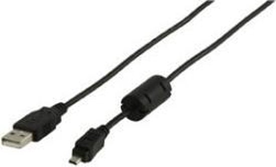 Nedis USB-Kabel - USB 2.0 - USB-A Male - US-E6 8-pins Male - 480 Mbps - Vernikkeld - 2.00 m - Rond - PVC - Zwart - Envelop - afbeelding 8