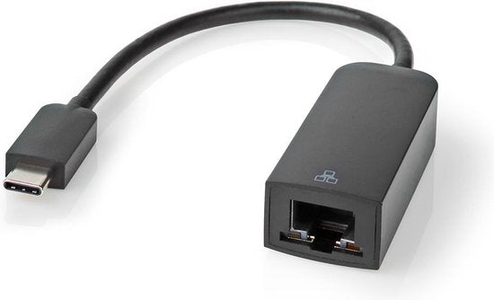 Nedis USB-netwerkadapter - USB 3.2 Gen 1 - 1000 Mbps - USB-C Male - RJ45 Female - 0.20 m - Rond - Vernikkeld - Vertind-Koper - Zwart - Envelop - afbeelding 3