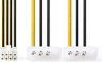 Nedis Interne Voedingskabel - EPS 8-Pins Male - 2x Molex Male - Verguld - 0.15 m - Rond - PVC - Geel / Zwart - Envelop - afbeelding 4