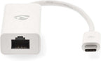 Nedis USB-netwerkadapter - USB 3.2 Gen 1 - 1000 Mbps - USB-C Male - RJ45 Female - 0.20 m - Rond - Vernikkeld - Vertind-Koper - Wit - Envelop - afbeelding 2