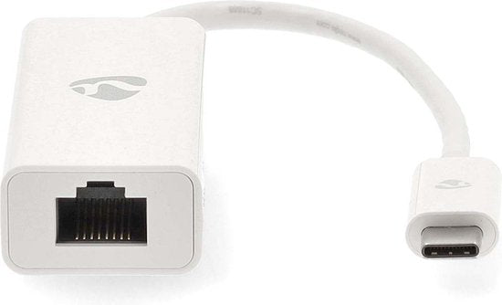 Nedis USB-netwerkadapter - USB 3.2 Gen 1 - 1000 Mbps - USB-C Male - RJ45 Female - 0.20 m - Rond - Vernikkeld - Vertind-Koper - Wit - Envelop - afbeelding 2