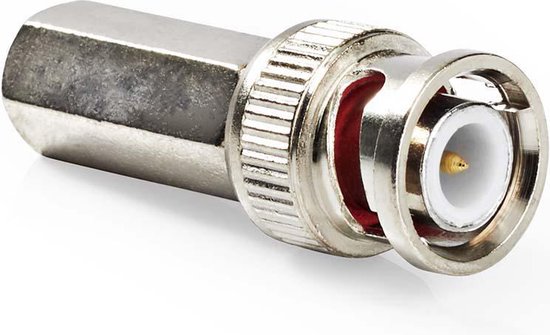 BNC-connector | Mannelijk | Voor 5,0mm-coaxkabels | 25 stuks | Metaal - afbeelding 12