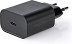 Nedis Oplader - 30 W - PD3.0 27W / PD3.0 30W / QC3.0 - 1.5 / 2.0 / 2.5 / 3.0 A - Outputs: 1 - USB-C - Automatische Voltage Selectie - Zwart - afbeelding 1