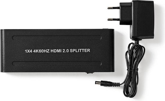 Nedis HDMI-Splitter - 4-Poorts poort(en) - HDMI Input - 4x HDMI Output - 4K@60Hz - 18 Gbps - Metaal - Antraciet - afbeelding 10