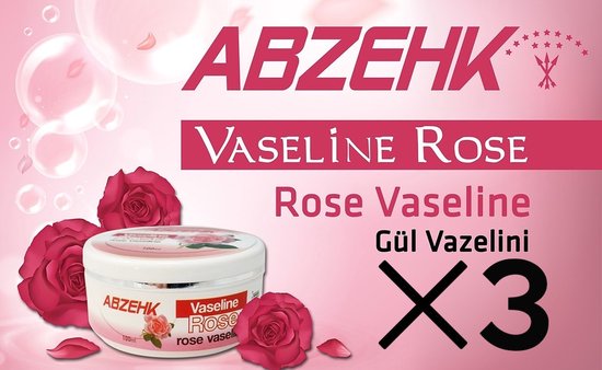 Abzehk Vaseline Rose 100ml - 3 stuks - afbeelding 1