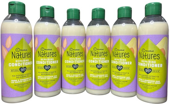 6 stuks Natures Repairing Conditioner 400 ml Advocado & Almond Oil - afbeelding 7