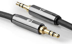 Nedis Stereo-Audiokabel - 3,5 mm Male - 3,5 mm Male - Verguld - 5.00 m - Rond - Grijs / Gun Metal Grijs - Cover Window Box - afbeelding 3