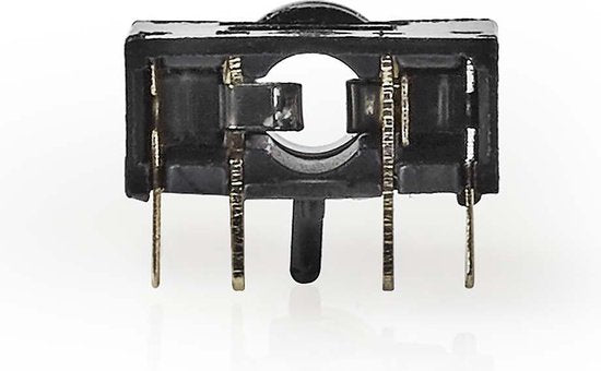 Nedis 3,5 mm Audioconnector - Gehoekt - Female - Vernikkeld - Solderen - Polyvinylchloride (PVC) - Zwart - 25 Stuks - Polybag - afbeelding 4