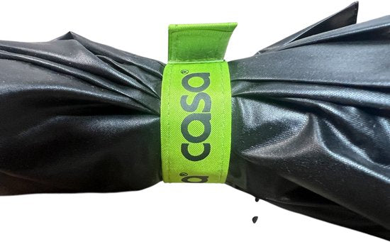 Casa Automatische Uitklapbare Stevige Stormbestendige Paraplu (Zwart met Fel Limegroen) 100 % Polyester 105 cm doorsnede lichtgewicht - afbeelding 4