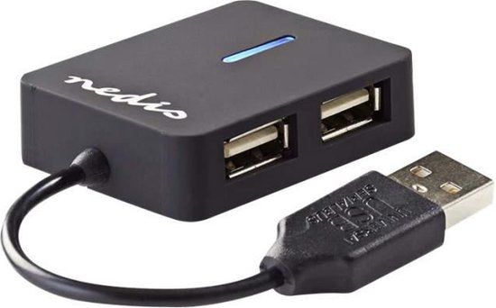 Nedis USB-Hub - USB-A Male - 4x USB A Female - 4-Poorts poort(en) - USB 2.0 - USB Gevoed - afbeelding 9