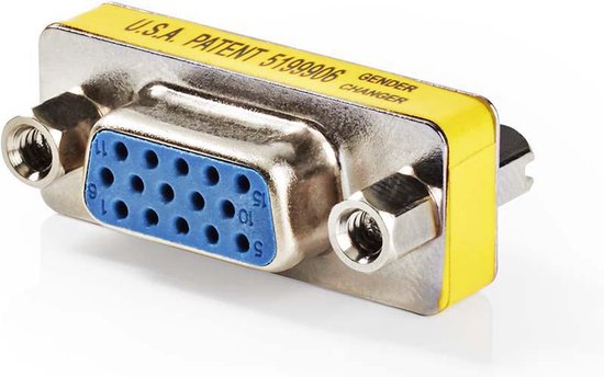Nedis VGA-Adapter - VGA Female 15p - VGA Female 15p - Vernikkeld - Recht - Metaal - Metaal - Polybag - afbeelding 4