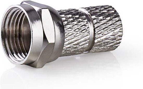 F-connector | Mannelijk | Voor 6,8mm-coaxkabels | 25 stuks | Metaal - afbeelding 45
