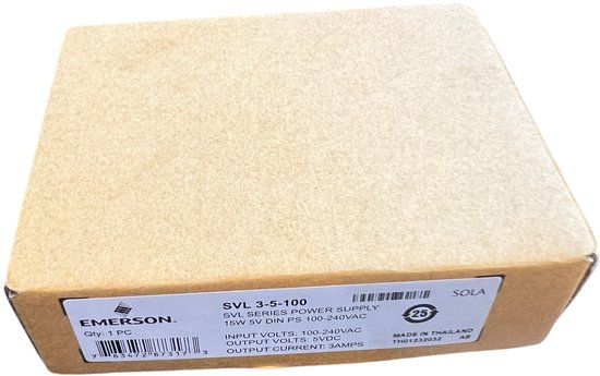 Emerson SVL 3-5-100 SVL-series Power Supply 15W 5V DIN Output 5V Output Current 3 AMPS - afbeelding 4