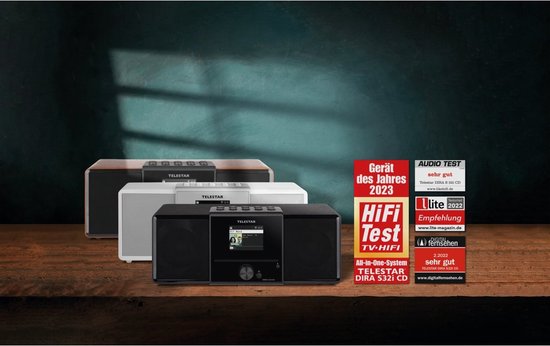 Telestar DIRA S 32i CD (wit) Radio/CD-speler DAB+, VHF (FM), Internet DLNA, WiFi, USB, CD, Bluetooth, Internetradio In - afbeelding 13