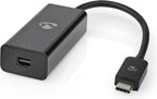Nedis USB-C Adapter - USB 3.2 Gen 1 - USB-C Male - Mini DisplayPort Female - 8K@60Hz - 0.20 m - Rond - Vernikkeld - PVC - Zwart - Polybag - afbeelding 2