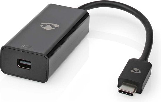 Nedis USB-C Adapter - USB 3.2 Gen 1 - USB-C Male - Mini DisplayPort Female - 8K@60Hz - 0.20 m - Rond - Vernikkeld - PVC - Zwart - Polybag - afbeelding 2