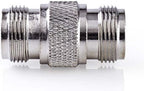 Nedis Satelliet- en Antenne-Adapter - N-Female - N-Female - Vernikkeld - 50 Ohm - Recht - Metaal - Zilver - 10 Stuks - Envelop - afbeelding 1