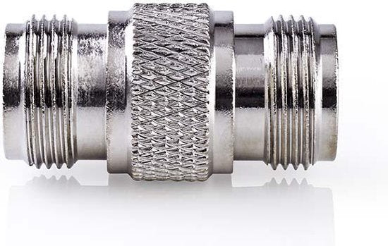 Nedis Satelliet- en Antenne-Adapter - N-Female - N-Female - Vernikkeld - 50 Ohm - Recht - Metaal - Zilver - 10 Stuks - Envelop - afbeelding 1