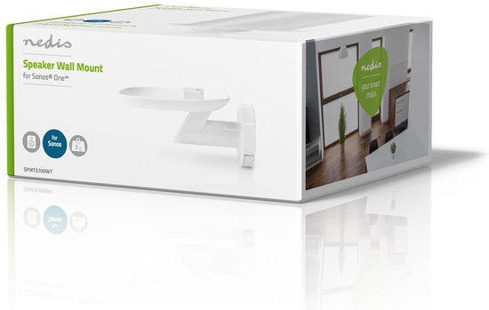 Nedis Speakerbeugel - Geschikt voor: Sonos One / Sonos PLAY:1 - Wand - 3 kg - Vast - ABS / Staal - Wit - afbeelding 9