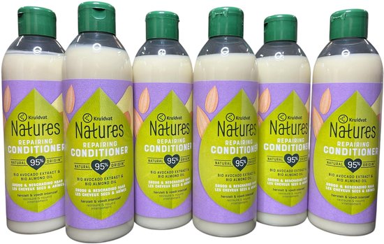 6 stuks Natures Repairing Conditioner 400 ml Advocado & Almond Oil - afbeelding 1