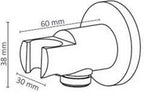 Differnz Inbouw handdouche houder 60 x 38 x 30 mm wit - afbeelding 3
