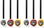 Nedis Composiet Videokabel - 3x RCA Male - 3x RCA Male - Vernikkeld - 480p - 3.00 m - Rond - PVC - Zwart - Envelop - afbeelding 5