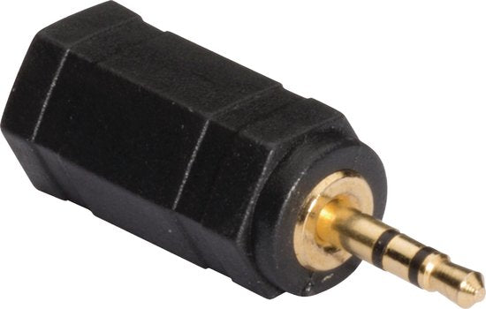2.5 mm audio adapter 2.5 mm male - 3.5 mm female 1 pc grey - afbeelding 1