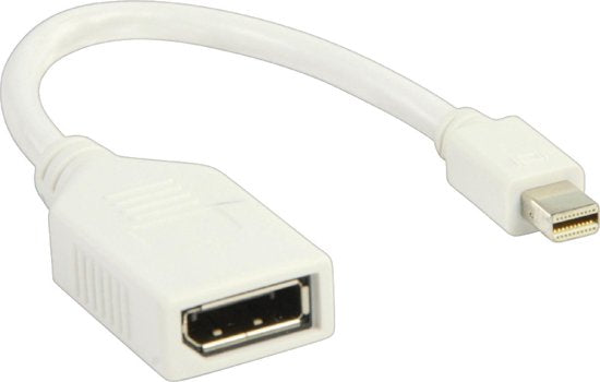 Nedis Mini DisplayPort-Kabel - DisplayPort 1.2 - Mini-DisplayPort Male - DisplayPort Female - 21.6 Gbps - Vernikkeld - 0.20 m - Rond - PVC - Wit - Polybag - afbeelding 9