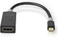 Nedis Mini DisplayPort-Kabel - DisplayPort 1.4 - Mini-DisplayPort Male - HDMI Output - 48 Gbps - Verguld - 0.20 m - Rond - PVC - Antraciet - Window Box - afbeelding 1