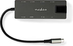 Nedis USB Multi-Port Adapter - 10-in-1 - USB 3.2 Gen 1 - USB-C Male - HDMI Output / RJ45 Female / SD / 2x USB-C / 3,5 mm Female / 3x USB-A Female - 5 Gbps - 0.20 m - Rond - Verguld - PVC - afbeelding 3