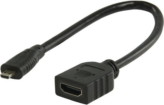 Nedis High Speed ​​HDMI-Kabel met Ethernet - HDMI Micro-Connector - HDMI Output - 4K@30Hz - 10.2 Gbps - 0.20 m - Rond - PVC - Zwart - Envelop - afbeelding 15