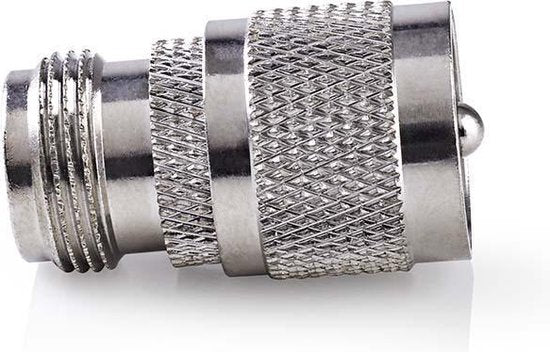Nedis Satelliet- en Antenne-Adapter - PL259 Male - N-Female - Vernikkeld - 75 Ohm - Recht - Metaal - Zilver - 10 Stuks - Envelop - afbeelding 1
