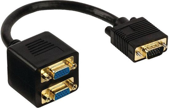 Nedis VGA-Kabel - VGA Male - 2x VGA Female - Verguld - Maximale resolutie: 1280x768 - 0.20 m - Rond - ABS - Zwart - Envelop - afbeelding 7