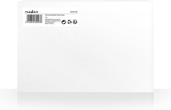 Nedis Grillpan voor Heteluchtfriteuse - Anti-aanbak laag - Vaatwasserbestendig - Metaal - Grijs - afbeelding 4