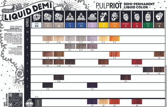 Pulp Riot Demi-Permanent Liquid Color Ash 6-1 60ml - afbeelding 2
