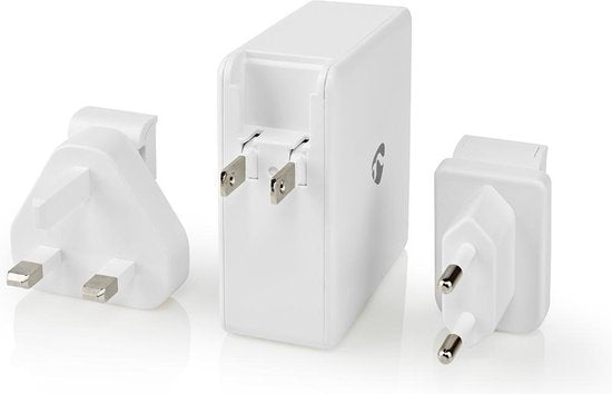Nedis Oplader - 1,5 A / 2 A / 3,0 A / 3,25 A - Outputs: 2 - Poorttype: 2x USB-C™ - 15 / 18 / 27 / 36 / 45 / 65 W - Automatische Voltage Selectie - afbeelding 3