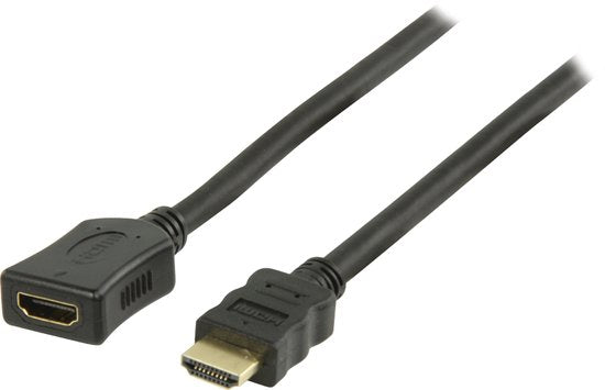 Nedis High Speed ​​HDMI-Kabel met Ethernet - HDMI Connector - HDMI Output - 4K@30Hz - 10.2 Gbps - 5.00 m - Rond - PVC - Zwart - Label - afbeelding 3