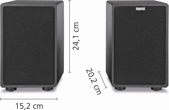Imperial DABMAN - Luidsprekers – Passief – 20W – 2 Stuks – Zwart - afbeelding 2