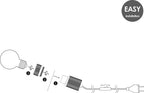 Home Sweet Home - Moderne tafellamp Matrix - Wit - 11/10.2/5.3cm - bedlampje - geschikt voor E27 LED lichtbron - gemaakt van Metaal - afbeelding 2