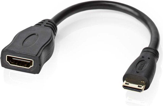 Nedis High Speed ​​HDMI-Kabel met Ethernet - HDMI Mini-Connector - HDMI Output - 4K@30Hz - 10.2 Gbps - 0.20 m - Rond - PVC - Zwart - Envelop - afbeelding 4