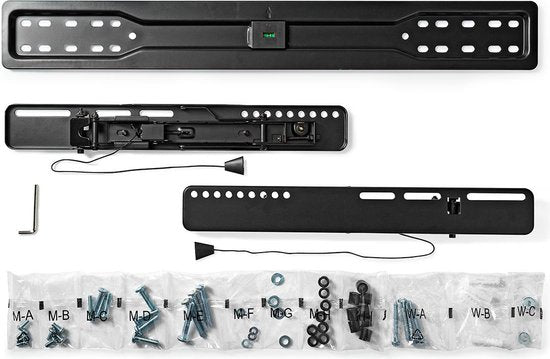 Nedis Kantelbare TV-Muurbeugel - 37-70 " - Maximaal schermgewicht: 35 kg - Kantelbaar: -12 ° - Minimale muurafstand: 30 mm - Staal - Zwart - afbeelding 8
