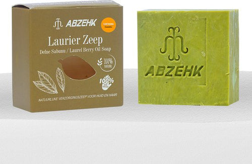 Abzehk Laurier Olie Zeep (Laurel Berry Oil Soap). 100% Handmade en Natural. Inhoud 150gr + 10gr EXTRA - afbeelding 1