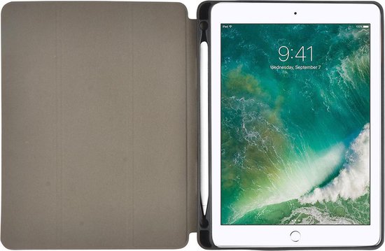 Nedis Tablet Folio Case - iPad Pro 9.7" / iPad 9.7" 2018 / iPad 9.7" 2017 / iPad Air 2 / iPad Air - Ingebouwde potloodhouder - Auto-wake-functie - Grijs / Zwart - Polycarbonate / TPU - afbeelding 2