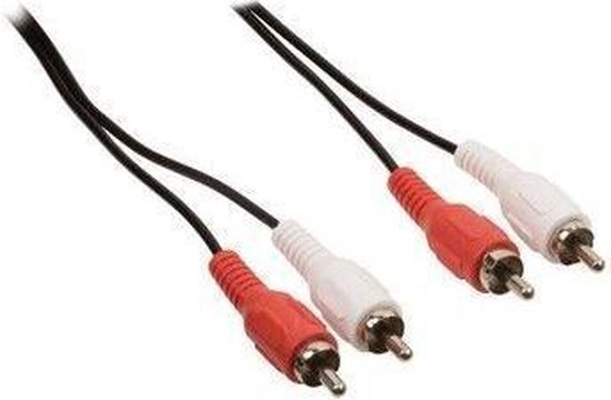 Nedis Stereo-Audiokabel - 2x RCA Male - 2x RCA Male - Vernikkeld - m - Rond - Zwart - afbeelding 40