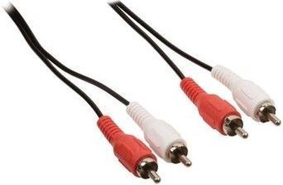 Nedis Stereo-Audiokabel - 2x RCA Male - 2x RCA Male - Vernikkeld - m - Rond - Zwart - afbeelding 64
