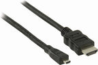 Nedis High Speed ​​HDMI-Kabel met Ethernet - HDMI Connector - HDMI Micro-Connector - 4K@30Hz - 10.2 Gbps - 2.00 m - Rond - PVC - Zwart - Doos - afbeelding 6