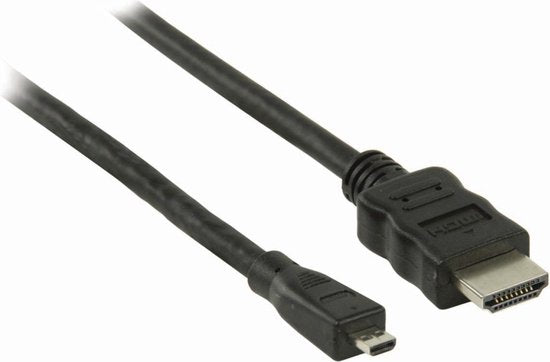 Nedis High Speed ​​HDMI-Kabel met Ethernet - HDMI Connector - HDMI Micro-Connector - 4K@30Hz - 10.2 Gbps - 2.00 m - Rond - PVC - Zwart - Doos - afbeelding 6
