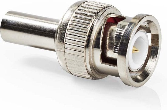 Nedis BNC-Kabelbeschermer - Recht - Male - Vernikkeld - 50 Ohm - Krimp - Diameter kabelinvoer: 6.0 mm - Staal - Zilver - 25 Stuks - Envelop - afbeelding 4